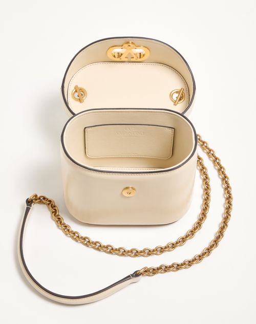 Valentino Garavani - Valentino Garavani Vain Vanity Bag In Shiny Calfskin - Butter - Woman - Shoulder Bags